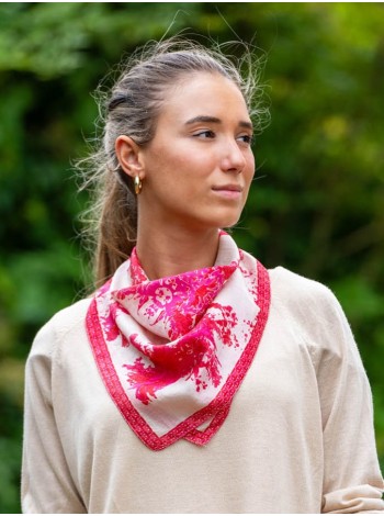 Silk small scarves ASK274P - Pack of 5 colors at 4.80 unit