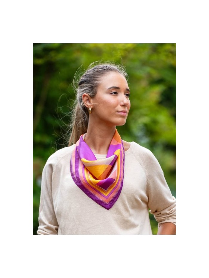 Silk small scarves ASK53P - Pack of 5 colors