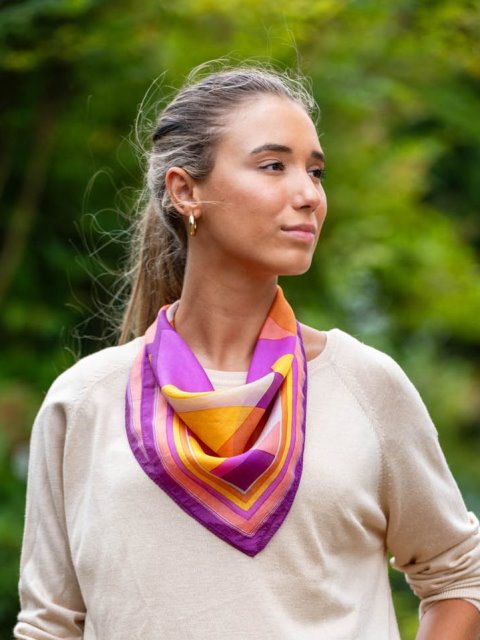 Silk small scarves ASK53P - Pack of 5 colors