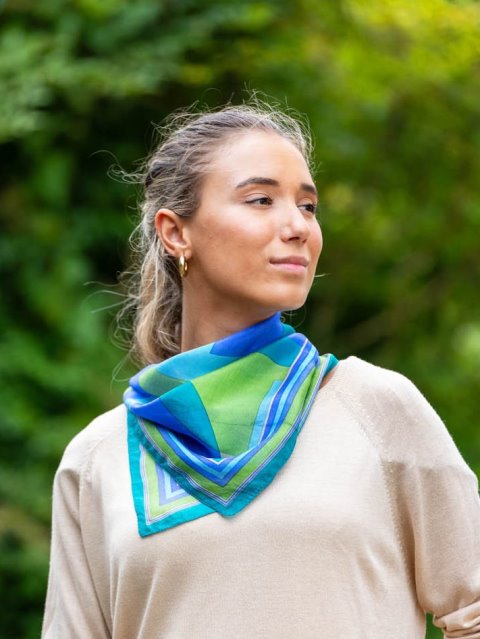 Petits carrés en soie ASK53P - Pack de 5 couleurs
