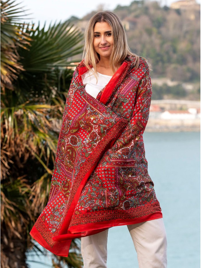 Cotton shawl-sarong CDT234C