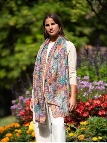 Wool and silk scarf ASW51F