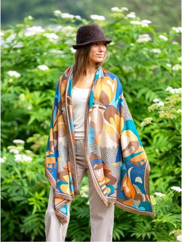 Wool and silk scarf ASW56F