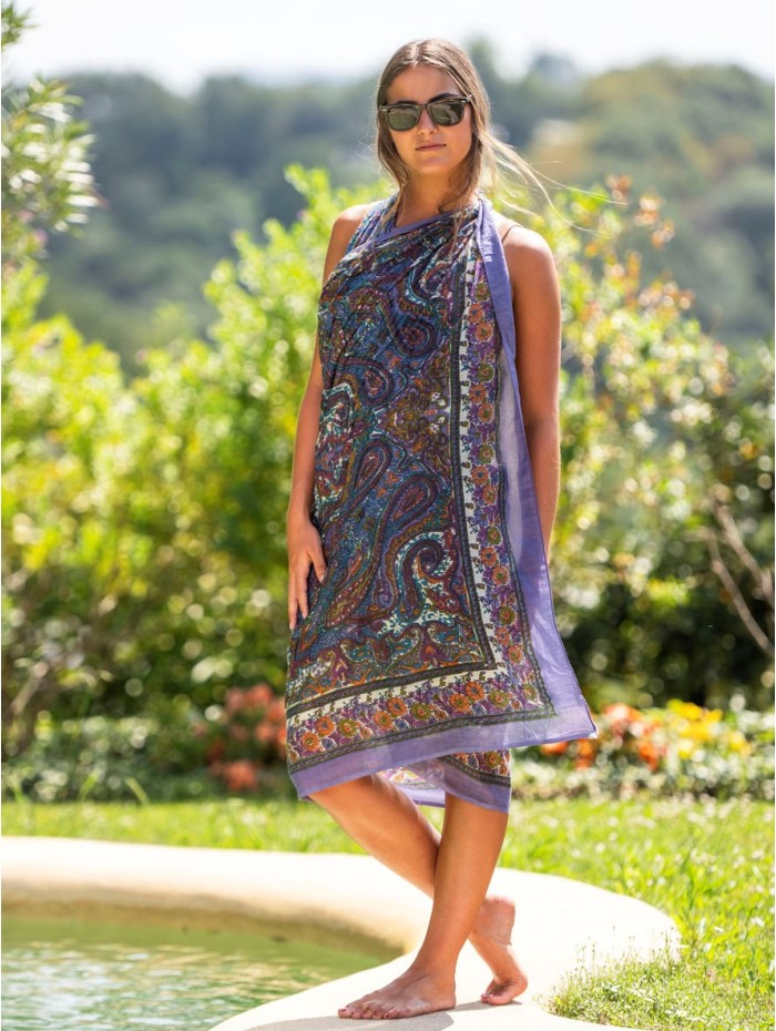 Cotton shawl-sarong CDT235C
