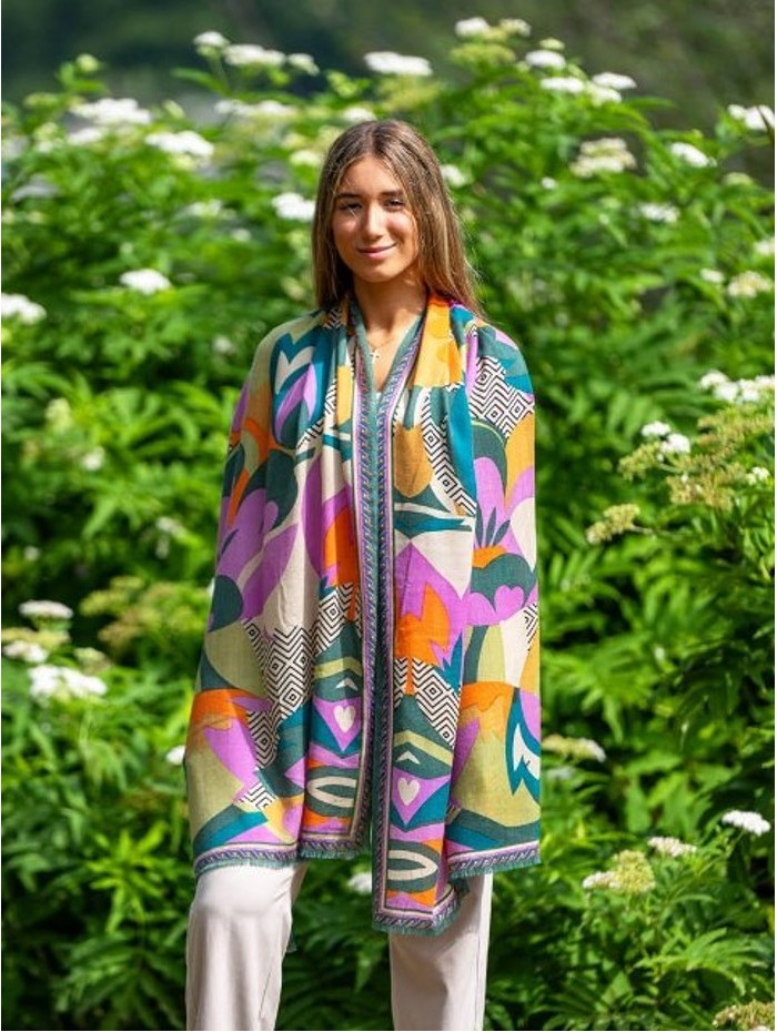 Wool and silk scarf ASW56F