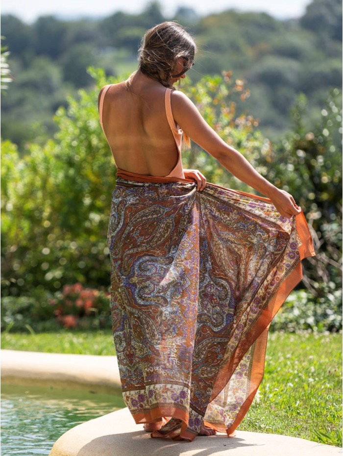Cotton shawl-sarong CDT235C
