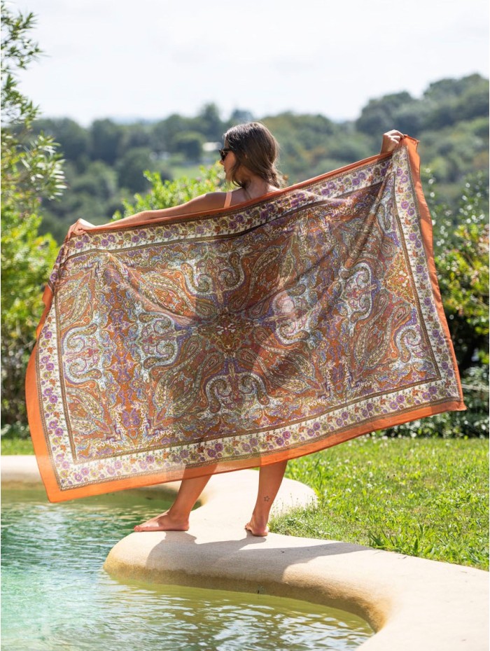 Châle-paréo en coton CDT235C