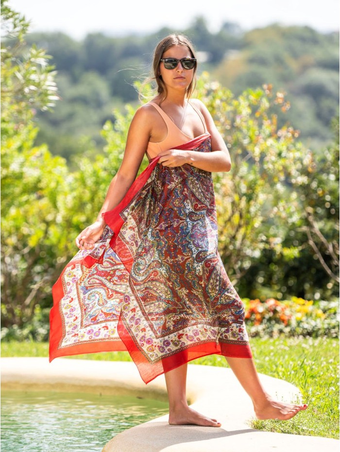 Cotton shawl-sarong CDT235C