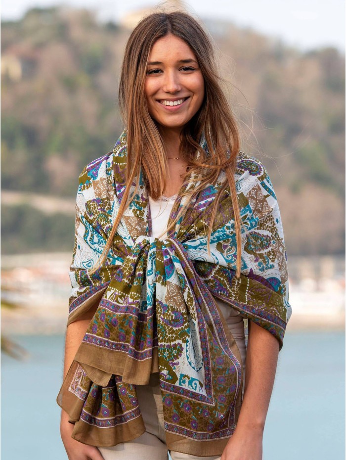 Cotton shawl-sarong CDT264C