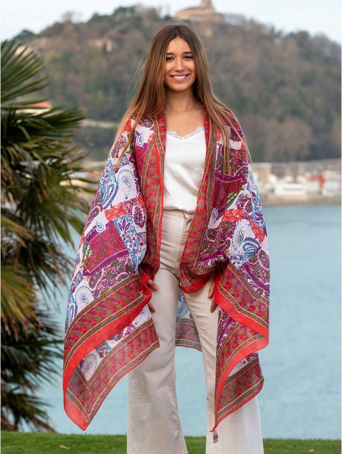 Châle-paréo en coton CDT264C