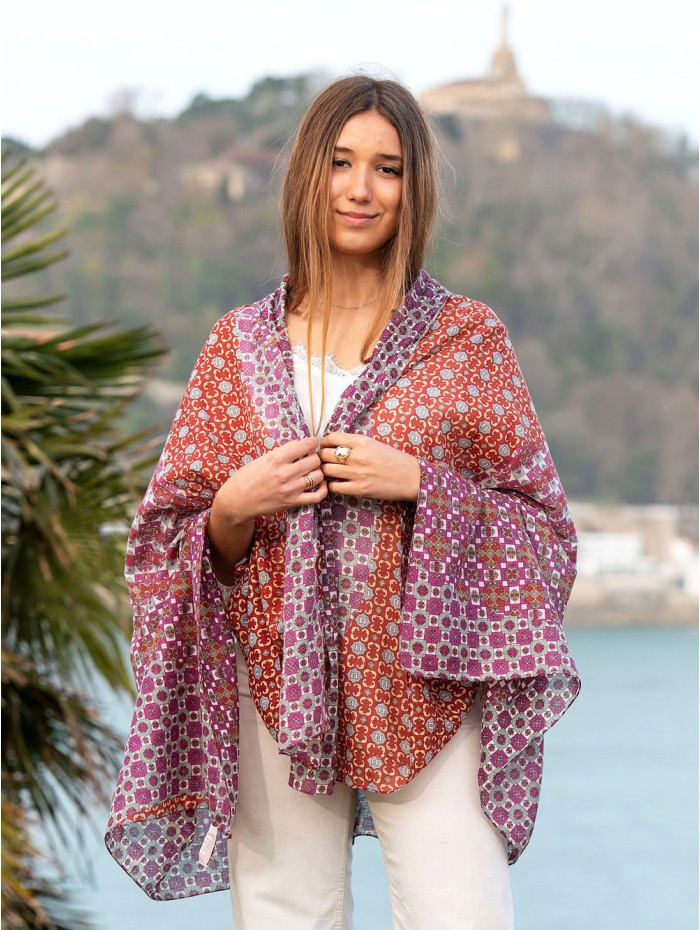 Châle-paréo en coton CDT265C