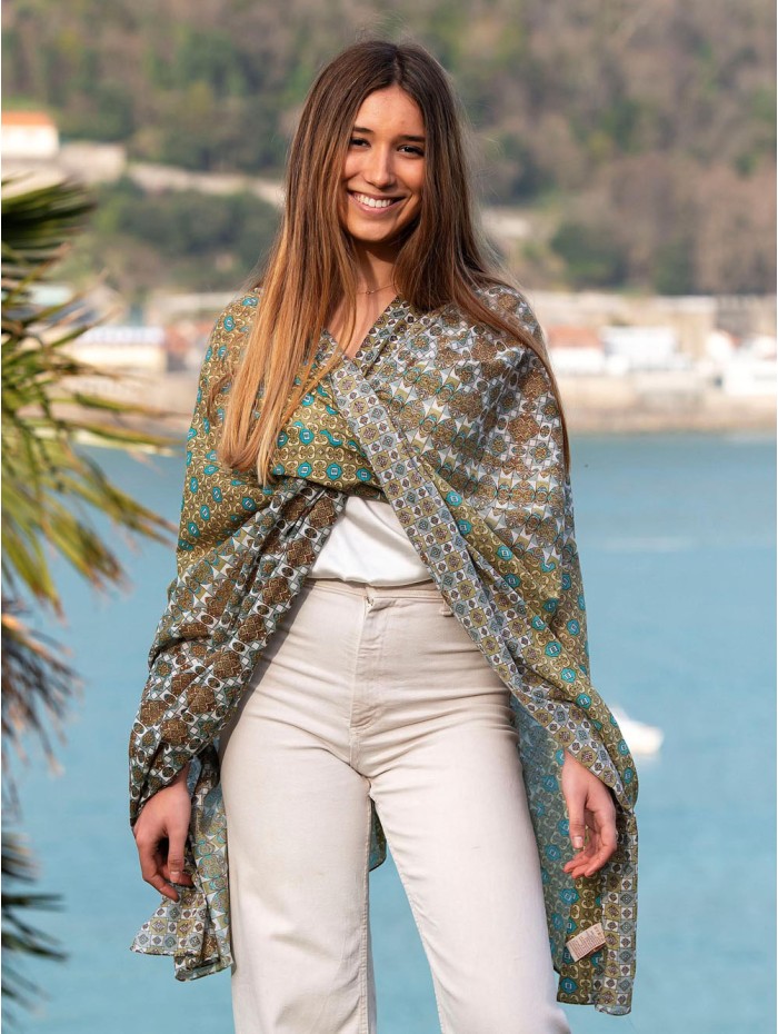 Châle-paréo en coton CDT265C