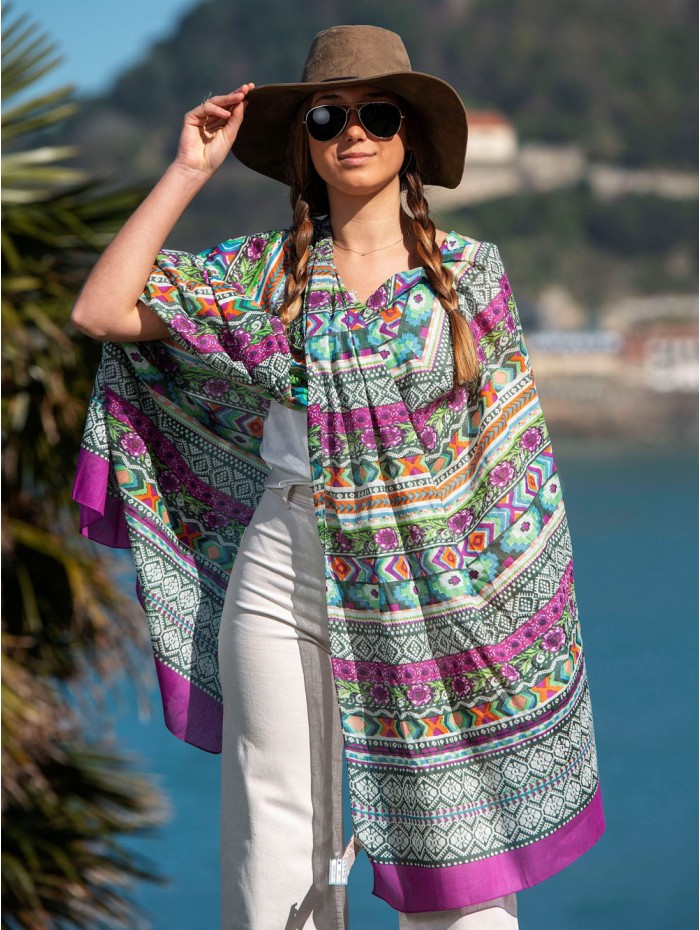 Cotton shawl-sarong CDT282C