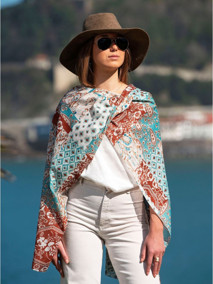 Cotton shawl-sarong CDT285C