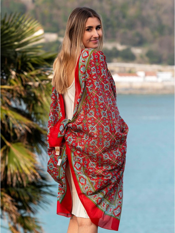 Cotton shawl-sarong CDT307C
