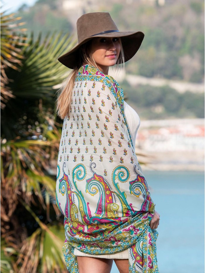 Cotton shawl-sarong CDT309C