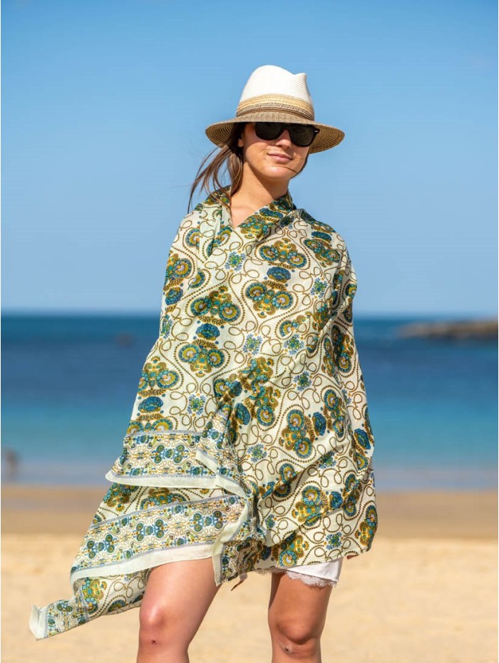 Cotton shawl-sarong CDT312C