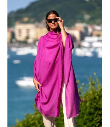 Plain wool-silk scarf ASWRWINE