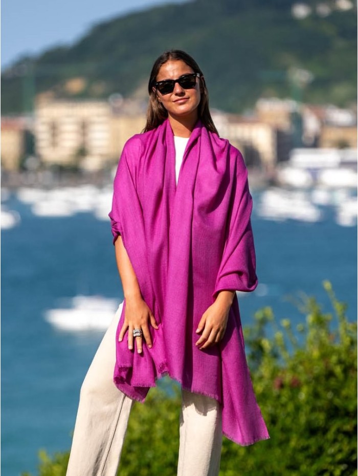 Foulard uni laine-soie ASWRWINE