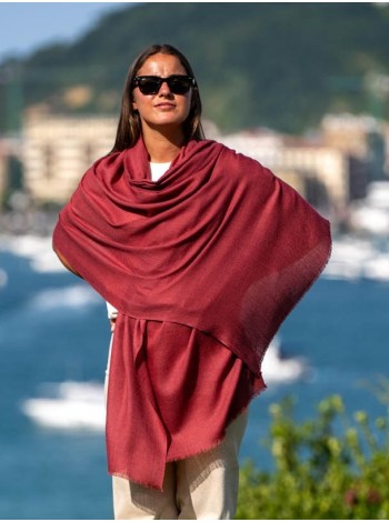 Foulard uni laine-soie ASWRED180D