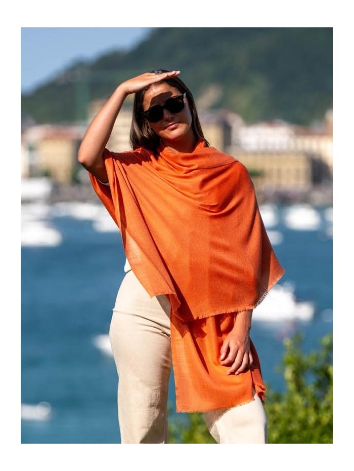 Foulard uni laine-soie ASWMANGO