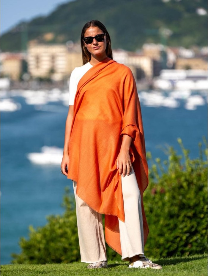 Foulard uni laine-soie ASWMANGO