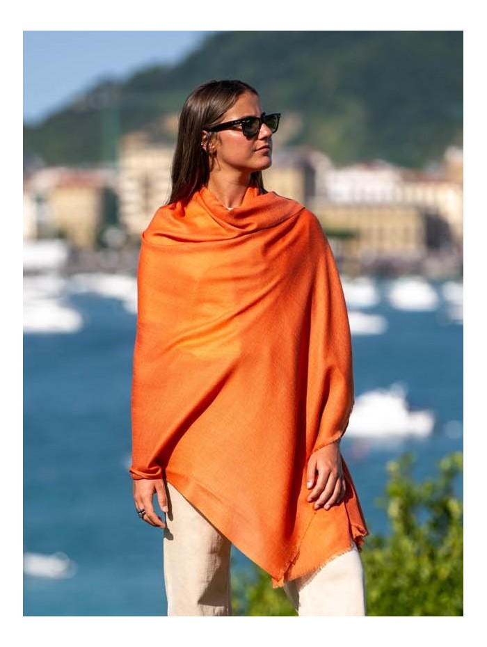 Foulard uni laine-soie ASWMANGO