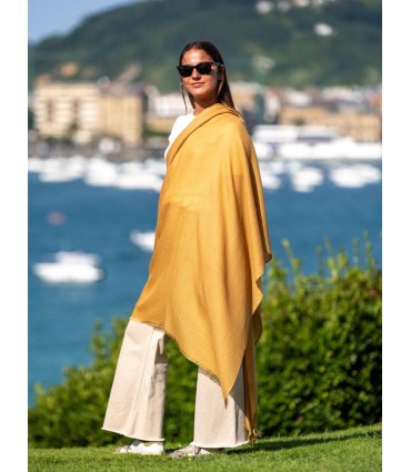 Foulard uni laine-soie ASWGOLDEN