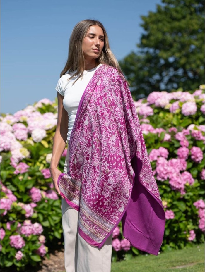 Foulard double en soie CDT272CD