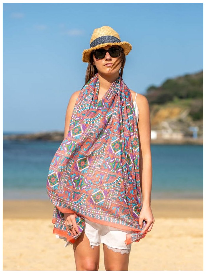 Cotton shawl-sarong ACT74C