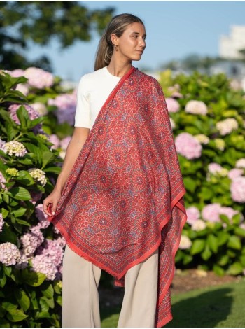 Wool and silk scarf ASW16F