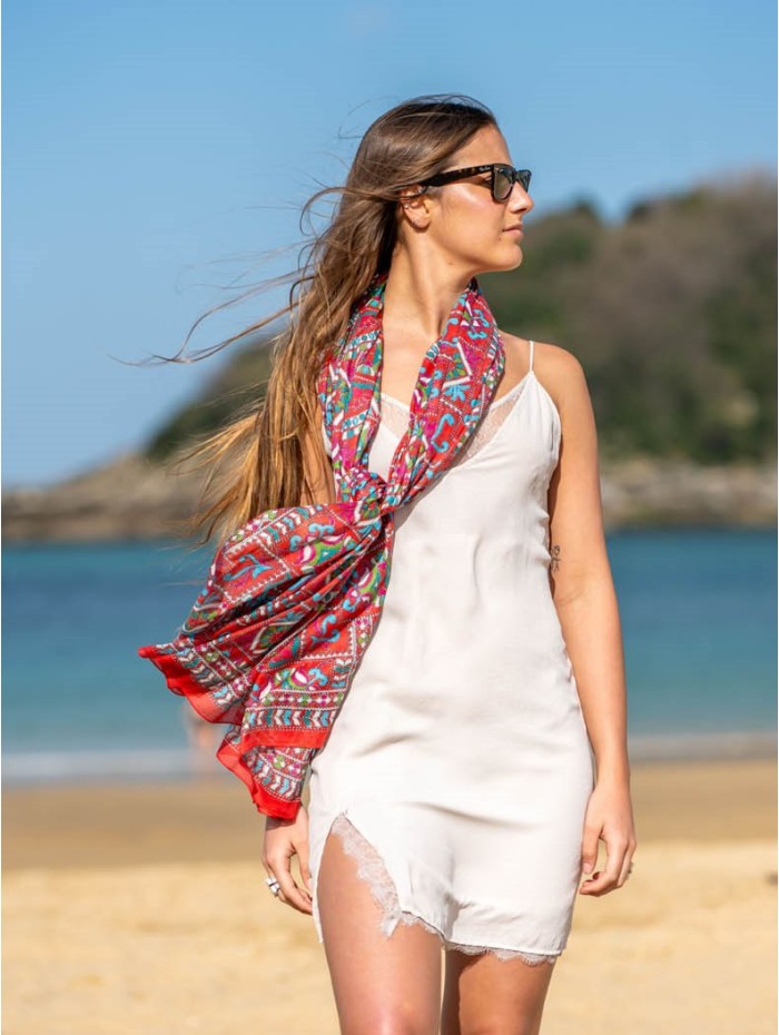 Cotton shawl-sarong ACT74C