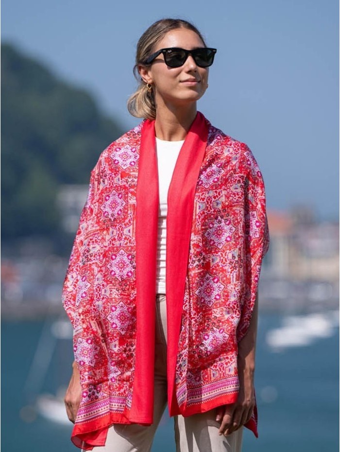 Foulard double en soie ASK18CD