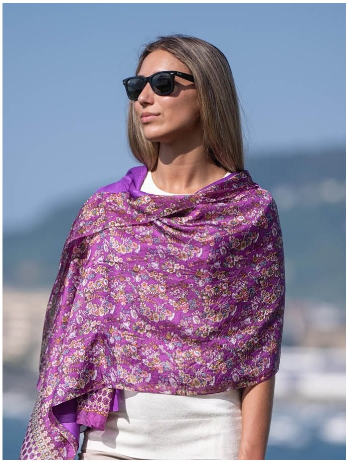 Foulard double en soie ASK74CD