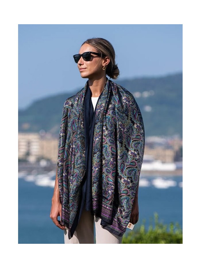 Foulard double en soie ASK83CD