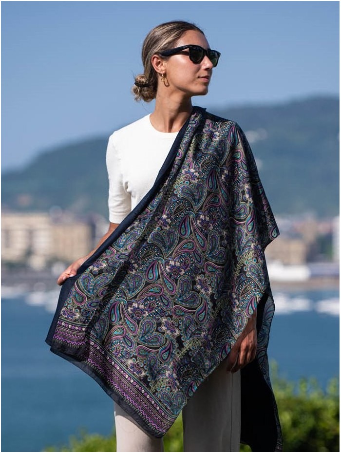 Foulard double en soie ASK83CD