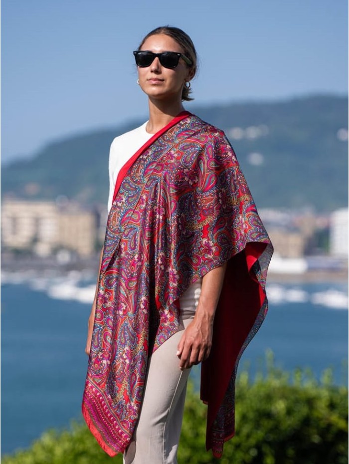 Foulard double en soie ASK83CD