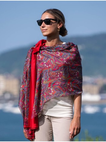 Foulard double en soie ASK83CD