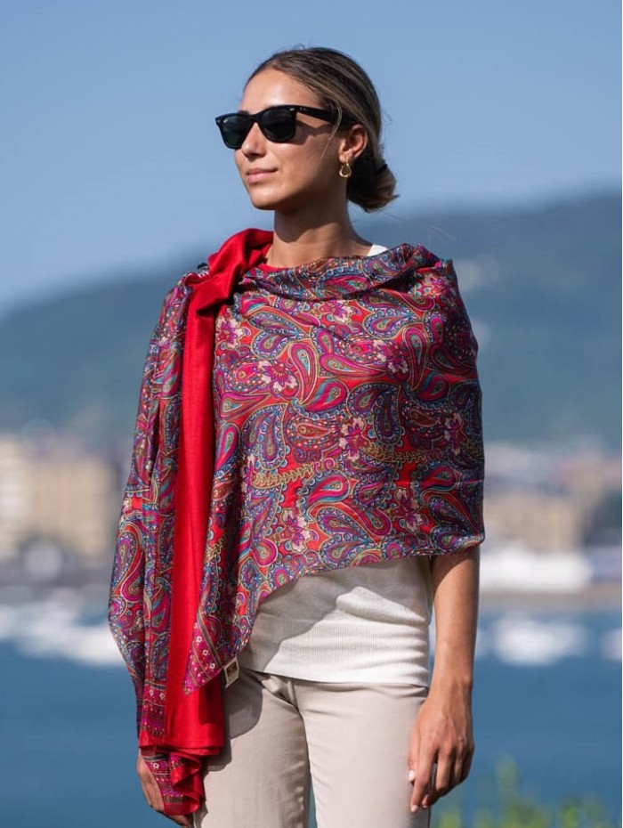 Foulard double en soie ASK83CD