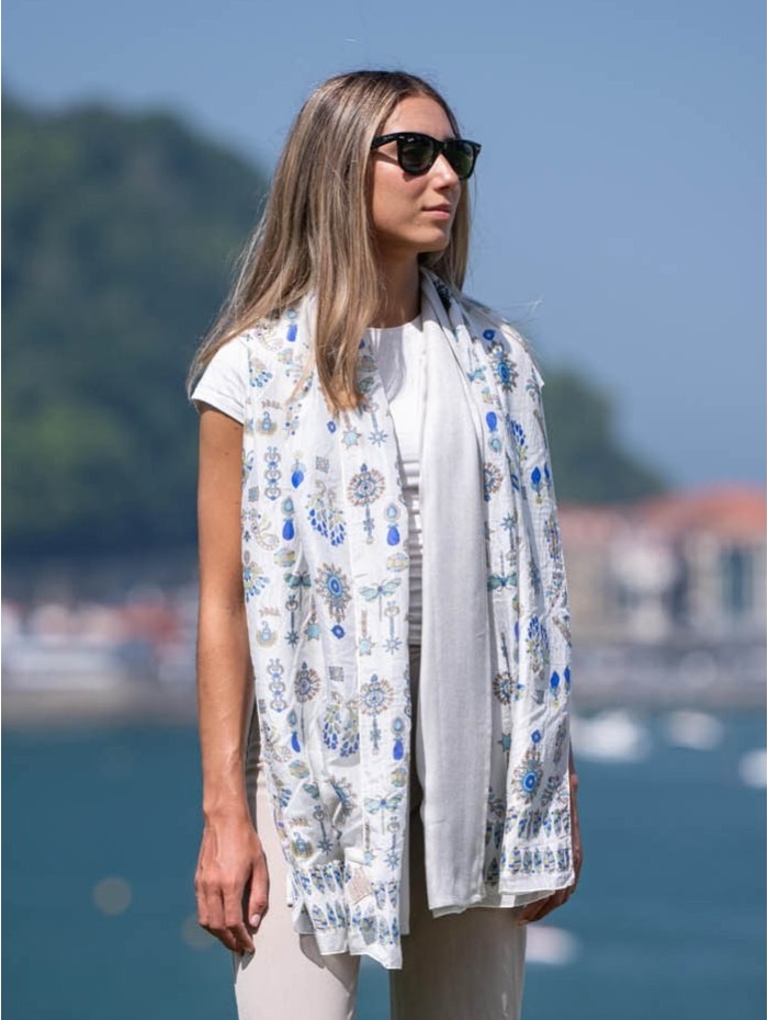 Foulard double en soie ASK139CD