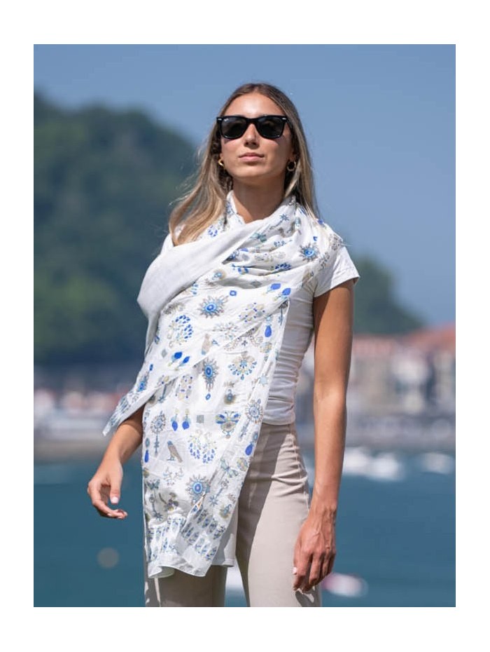 Foulard double en soie ASK139CD