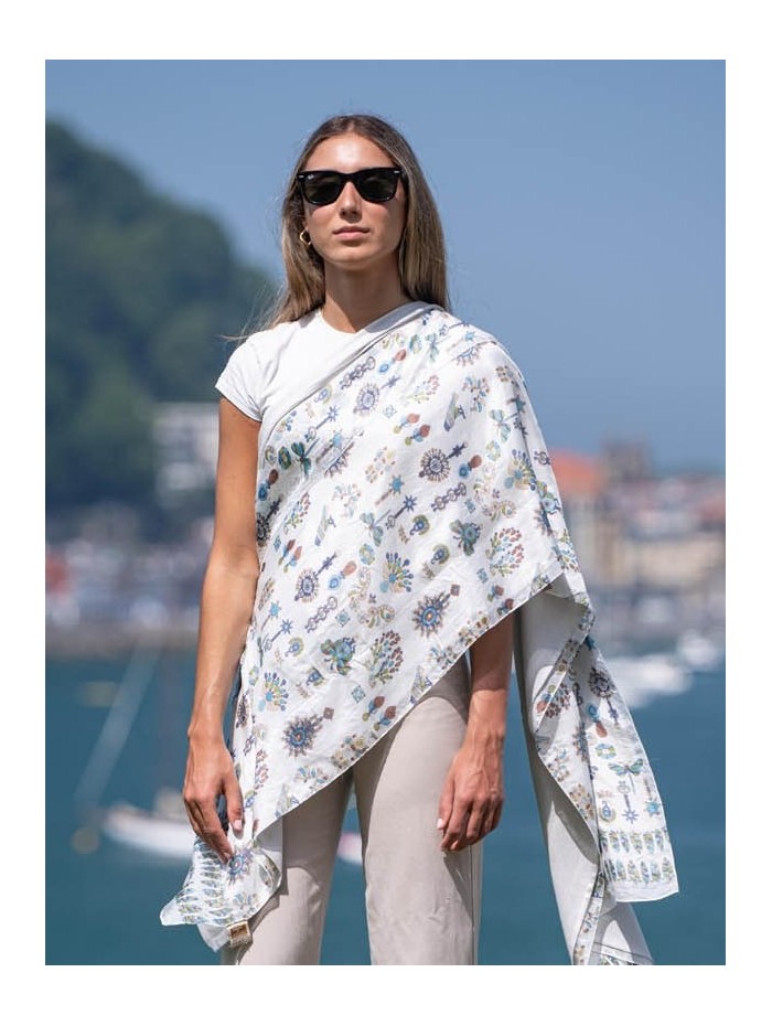 Foulard double en soie ASK139CD