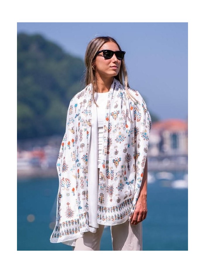 Foulard double en soie ASK139CD