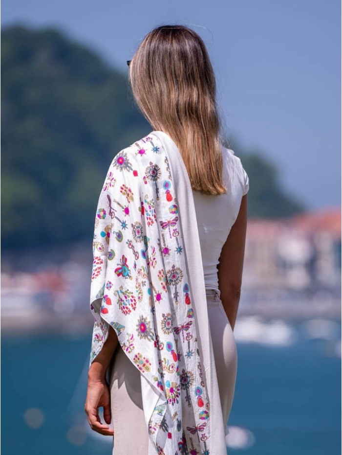 Foulard double en soie ASK139CD