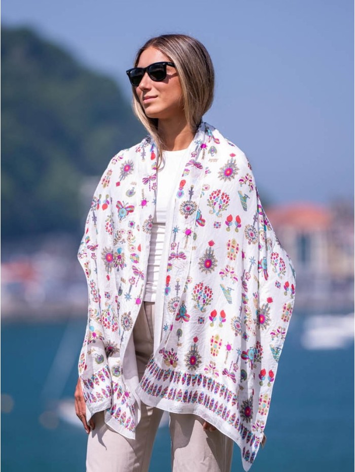 Foulard double en soie ASK139CD