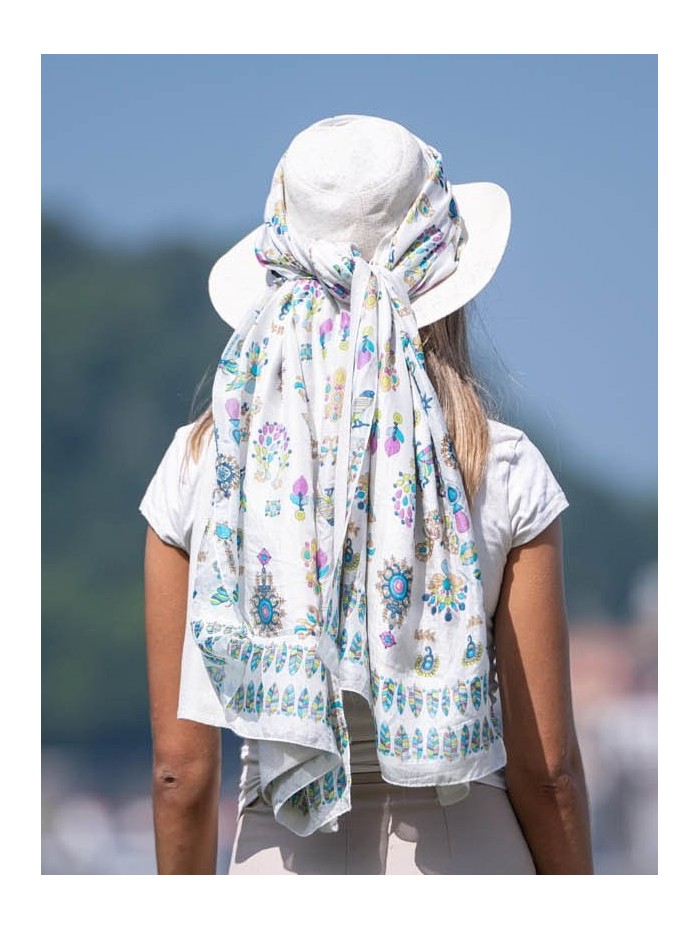 Foulard double en soie ASK139CD