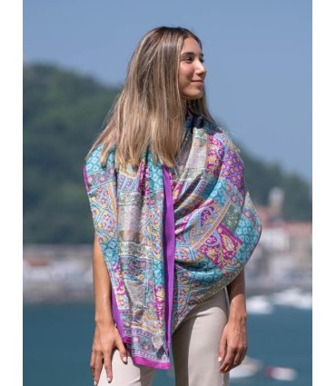 Foulard double en soie ASK182CD