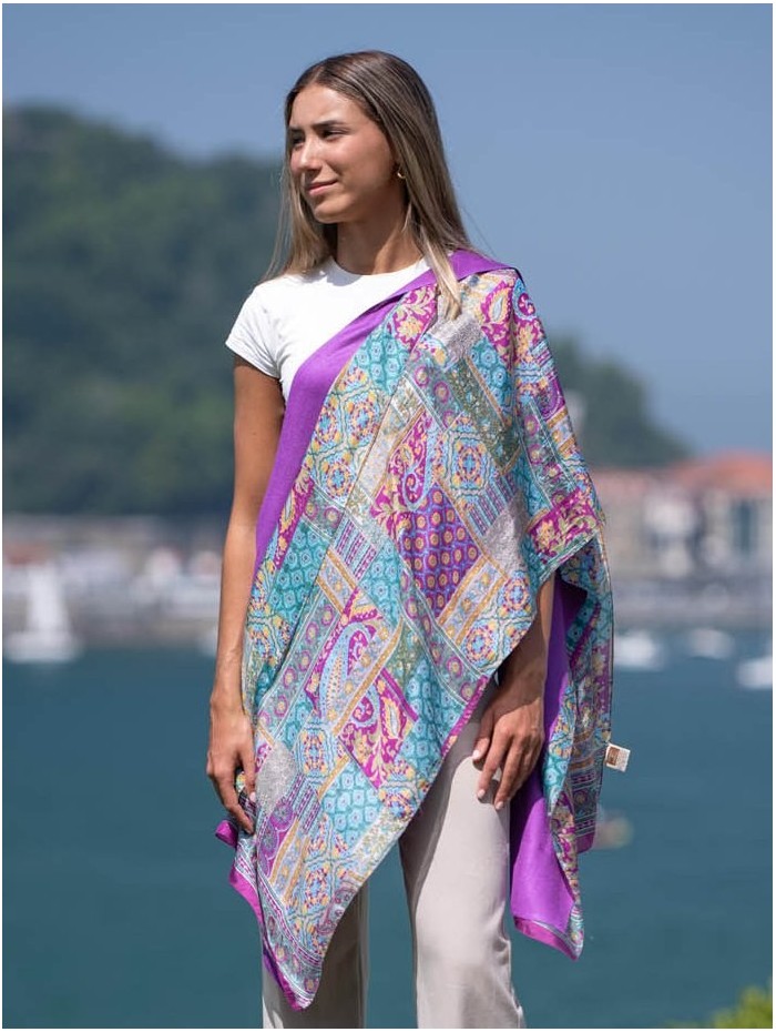 Foulard double en soie ASK182CD