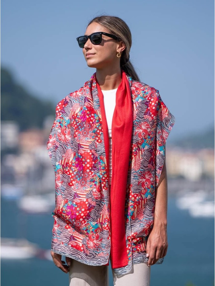 Foulard double en soie ASK189CD