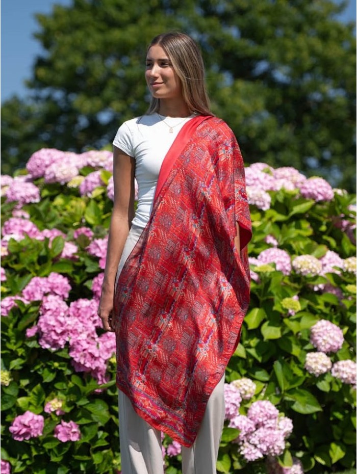 Foulard double en soie ASK234CD